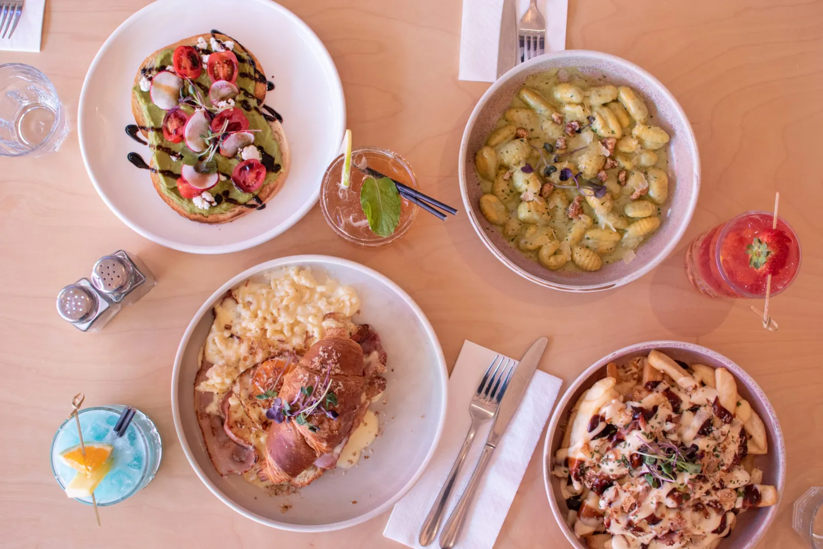 A spread of dishes from the Black Antler menu