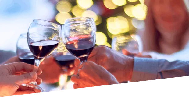 Glasses raised at a Black Antler celebration
